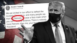 Trump face mask tweet patriotic Meme Template