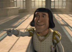 Lord Farquaad pointing a finger Meme Template