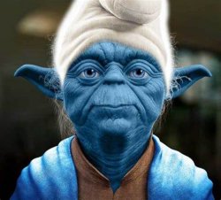 Yoda Smurf Meme Template