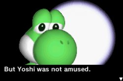 Yoshi is not amused Meme Template