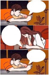 Texting couples Meme Template