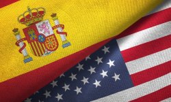 Spain US mixed flag Meme Template