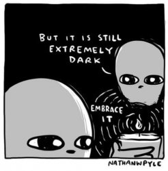 Strange Planet But it is still extremely dark Embrace it Meme Template
