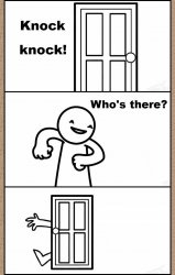 Knock Knock asdfmovie Meme Template