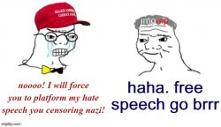 MAGA Free speech vs. hate speech Meme Template