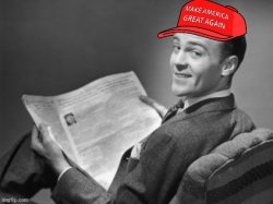 MAGA 50's Newspaper Meme Template