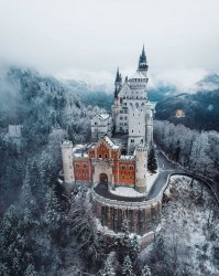Majestic castle winter Meme Template