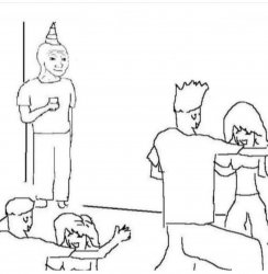 Party Alone Meme Template