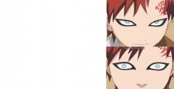 Gaara Calm to Panic Meme Template