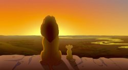 Mufasa and Simba sunset Meme Template