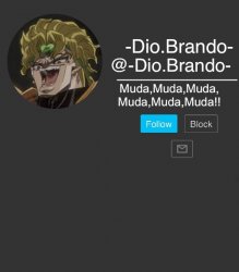 Dio brando template Meme Template