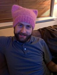 Liberal White Male Pink Pussy hat Meme Template