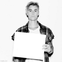 Justin Bieber blank sign Meme Template
