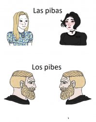 Las pibas Los pibes Meme Template