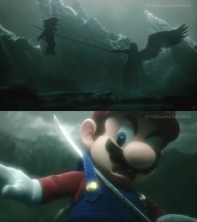 Sephiroth kills Mario, turned out to be fake Meme Template