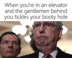 Mitch McConnell Tickled Bootyhole Meme Template