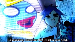 Gorillaz No squealing, remember that it's all in your head Meme Template
