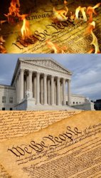 Burning constitution SCOTUS constitution Meme Template