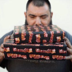 Bacon Scented Gift Wrapping Paper Meme Template