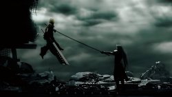 Sephiroth stabs Cloud Meme Template