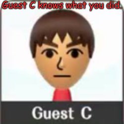 Guest C Knows What You Did Meme Template