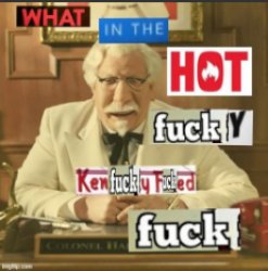 What in the hot fucky kenfucky fucked fuck Meme Template