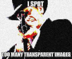 I spot too many transparent images Meme Template
