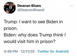 Trump I want to see Biden in prison Meme Template