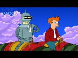 Crying Bender Rodriguez and Wtf Fry (Futurama) Meme Template