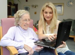 Grandma, Girl, Laptop Meme Template