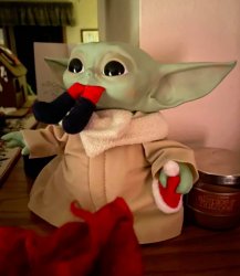 Elf in the Baby Yoda Meme Template