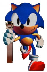 Sonic holding a belt Meme Template