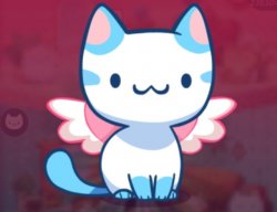 angel blue cat Meme Template