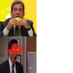 Michael scott calm to angry Meme Template