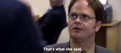 Dwight Schrute That's what she said Meme Template