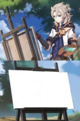 Albedo's Painting Meme Template