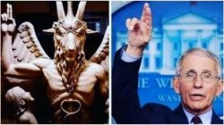 Baphomet and Anthony Fauci Meme Template