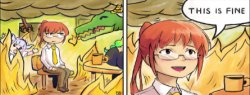 This is fine miss kobayashi's dragon maid Meme Template