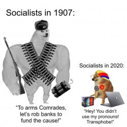 Socialism then and now Meme Template