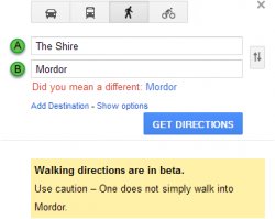 Google Maps Mordor Meme Template