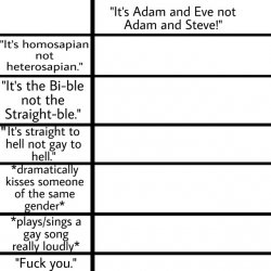 suck it homophobes Meme Template