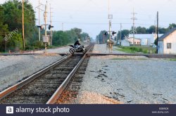 Motorcycle Crossing Train Tracks Meme Template