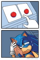 Sonic Two Buttons Meme Template