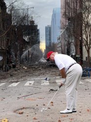Nashville Bombing Trump Golfing Meme Template