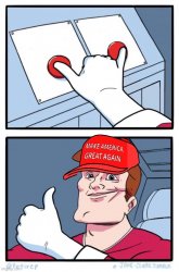 MAGA two buttons Meme Template
