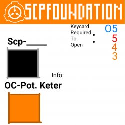 Potentional keter scp label Meme Template