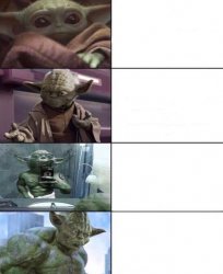 Yoda getting stronger Meme Template