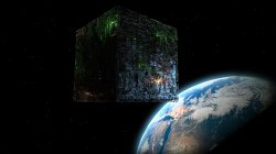 Borg Cube Over Earth Meme Template
