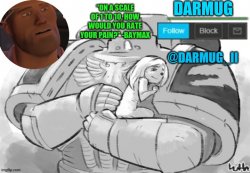 Darmug announcement template (credit to le_potato for making it) Meme Template
