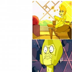 Shocked Yellow Diamond Meme Template